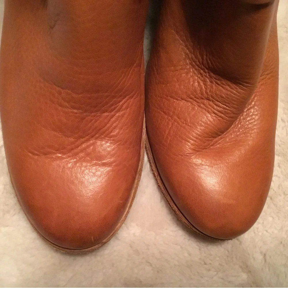 Frye Naomi Pickstitch Whiskey Brown Shooties Ankle Boots - 6